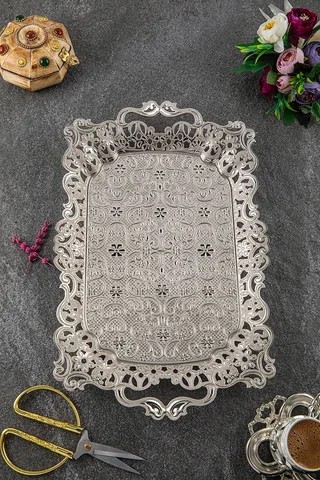 4 Kişilik Motif Dikdörtgen Tepsi