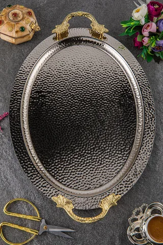 Damla Oval Sac Tepsi (50x33cm)