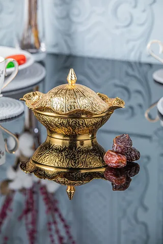 Oval Kapaklı Lalegül Tas